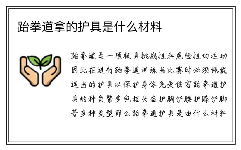 跆拳道拿的护具是什么材料